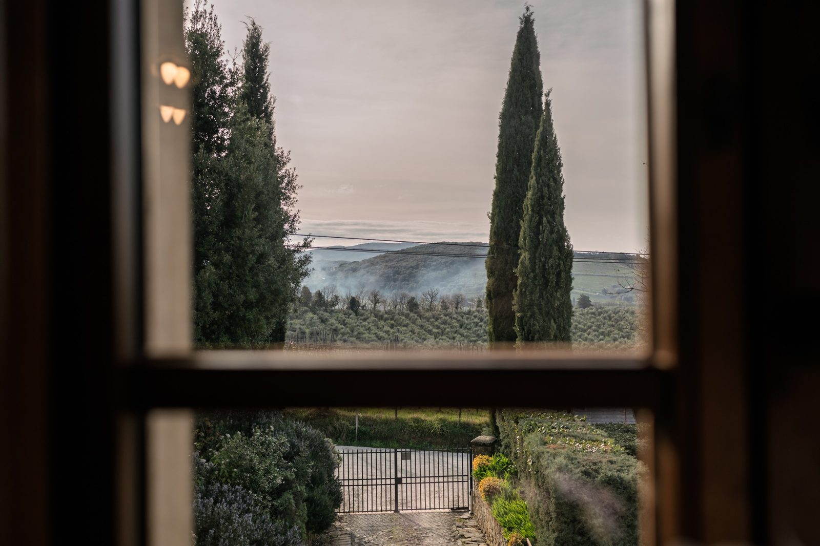 Vista sul paesaggio da Le Chiuse